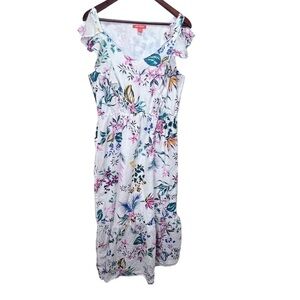 Joe Fresh Floral Maxi Dress Size Large 100% Cotton